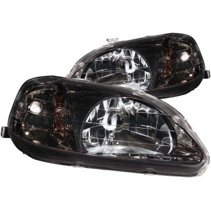 ANZO 1999-2000 Honda Civic Crystal Headlights Gun-Metal Gray  Product Name: ANZ Crystal Headlights