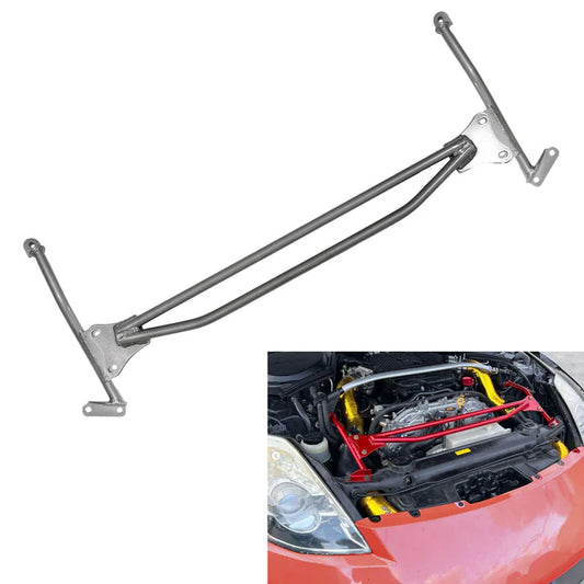 Reinforced Front Upper Nismo Style Strut H Brace Bar For 03-09 Nissan 350Z Z33