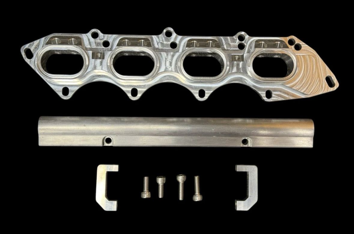Billet B Series Intake Manifold Adapter Flange B16 B18 8 Injector 4 Injector DIY