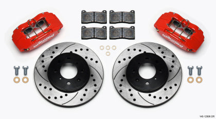 Wilwood DPHA Front Caliper & Drilled Rotor Kit – Red | Honda/Acura w/ 262mm OE Rotors