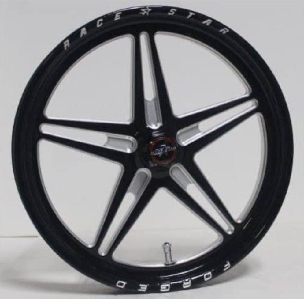 Race Star 53 Jr. Dragster Non-Beadlock Gloss Black Wheels 16x1.75