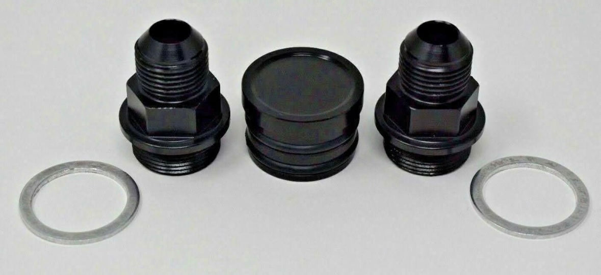 Rear Block Breather Fittings And Plug For B16 B18 Catch Can M28 To 10AN B Series
