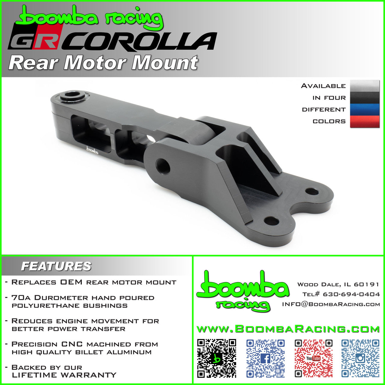 Boomba Racing GR Corolla Rear Motor Mount