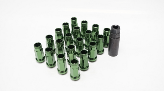 Muteki SR48 Lug Nuts – Dark Green 12x1.50 (Rare Color, Set of 20)