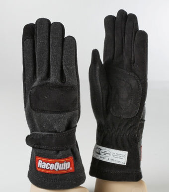 compare product RaceQuip Black 2-Layer SFI-5 Glove - Medium