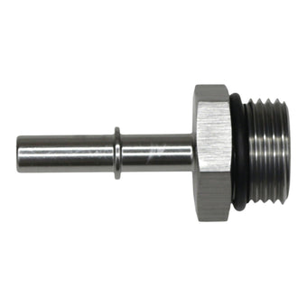 compare product DeatschWerks 10AN ORB Male to 5/16in Male EFI Quick Connect Adapter - Anodized DW Titanium