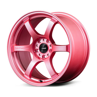 compare product Gram Lights 57DR 18x9.5 +38 5x100 Sakura Pink Wheel (w/ Center Cap & No. 21 BK Air Valve)