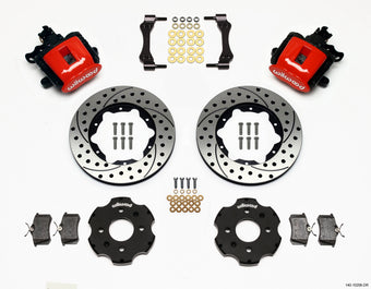 compare product Wilwood Combination Parking Brake Rear Kit 11.00in Drilled Red Civic / Integra Disc 2.39 Hub Offset