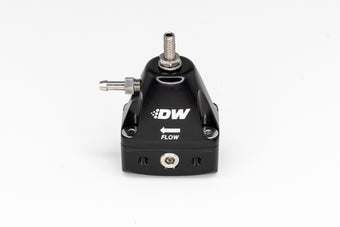 compare product DeatschWerks DWR1000iL In-Line Adjustable Fuel Pressure Regulator - Black