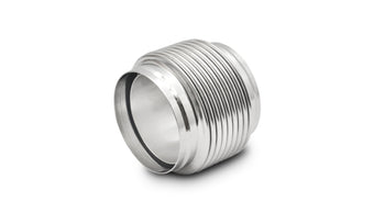 compare product Vibrant SS Bellow Assembly w/ Solid Liner 4in inlet/outlet ID x 4in overall L Electro Polished