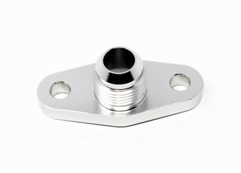 compare product Torque Solution Billet Offset Oil Drain Flange w/ Integrated -10AN Flange: T3/T4 & PTE/Borg Turbo