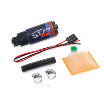 compare product DeatschWerks Universal DW430C 430lph Compact Fuel Pump with Install Kit