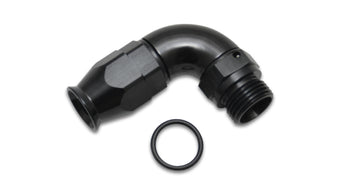 compare product Vibrant -8AN Hose to -10ORB Aluminum 90 deg One Piece Fitting for PTFE Hose
