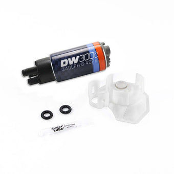 compare product DeatschWerks 340lph DW300C Compact Fuel Pump w/Install Kit 08-15 Mitsubishi EVO X (w/o Clips)