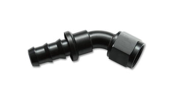compare product Vibrant -10AN Push-On 45 Deg Hose End Fitting - Aluminum