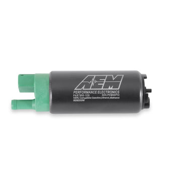 compare product AEM 400 LPH E85 Compatible Fuel Pump Kit - Single Barb - Ethanol Compatible