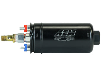 compare product AEM 400LPH High Pressure Inline Fuel Pump - M18x1.5 Female Inlet to M12x1.5 Male Outlet
