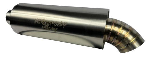2.5" 3" Inlet Turn Down Pie Cut Dolphin Muffler Stainless Steel