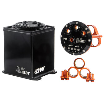 compare product DeatschWerks 5.5L Modular Surge Tank (1-3 DW200/300/400 Fuel Pumps) (Pumps Not Included)
