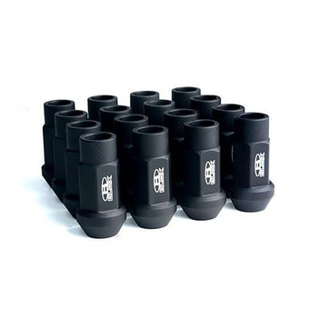 compare product BLOX Racing Street Series Forged Lug Nuts - Flat Black 12 x 1.25mm - Set of 20 (New Design)