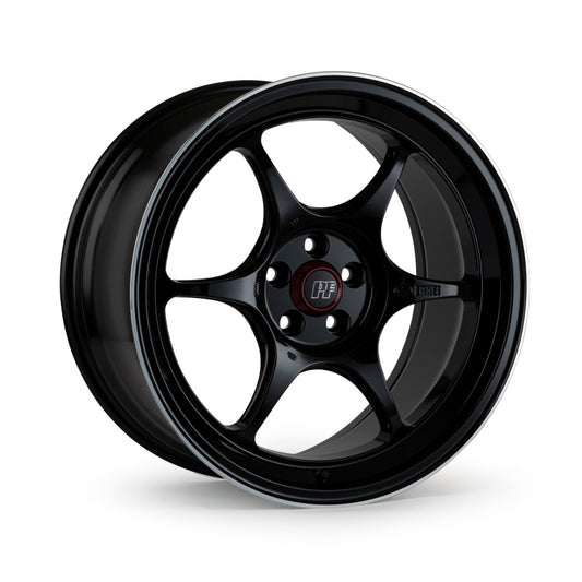 Enkei PF06 17x8.5 5x114.3 30mm Offset 75mm Bore - Black w/Machined Lip