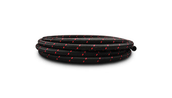 compare product Vibrant -6 AN Two-Tone Black/Red Nylon Braided Flex Hose (5 foot roll)