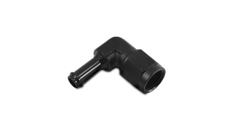 compare product Vibrant -8AN to 1/2in Hose Barb 90 Degree Adapter - Anodized Black