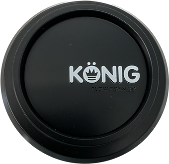 compare product Konig Flow Formed Pop-in Center Cap - Heliogram/Neoform Black