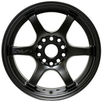 Gram Lights 57DR 15x8.0 +28 4x100 Semi Gloss Black Wheel