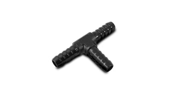 compare product Vibrant 3/8in Barbed Tee Adapter - Black Anodized
