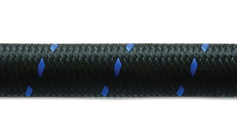 compare product Vibrant -6 AN Two-Tone Black/Blue Nylon Braided Flex Hose (10 foot roll)