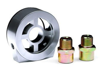 compare product BLOX Racing Oil Filter Block Adapter Silver / For Oil Pressure / Oil Temperature