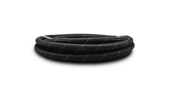 compare product Vibrant -10 AN Two-Tone Black/Blue Nylon Braided Flex Hose (10 foot roll)