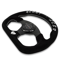 Heartbreak Lightweight Flat Racing Billet 6-Bolt Steering Wheel Black Alcantara Quadro