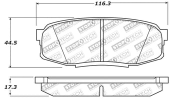 compare product StopTech 13-18 Toyota Land Cruiser Performance Rear Brake Pads