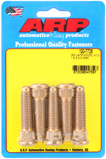 compare product ARP GM Late Model M12 X 1.5 X 2.0 Wheel Stud Kit