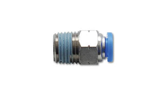 compare product Vibrant Male Straight Pneumatic Vacuum Fitting (1/4in NPT Thread) - for 1/4in (6mm) OD tubing