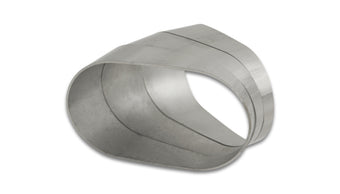 compare product Vibrant Horizontal 304 SS Oval Pie Cuts 4.0in OD Tight 45 Degree Elbow - Bag of 3