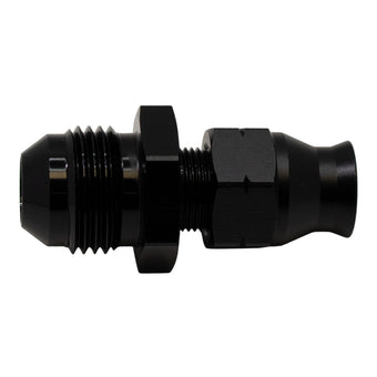 compare product DeatschWerks 8AN Male Flare to 5/16in Hardline Compression Adapter - Anodized Matte Black