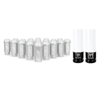 compare product Mishimoto Aluminum Locking Lug Nuts M12x1.25 20pc Set Silver