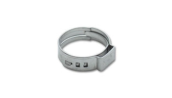 compare product Vibrant One Ear Stepless Pinch Clamps 25.4-28.6mm clamping range (Pack of 10) SS 7mm band width