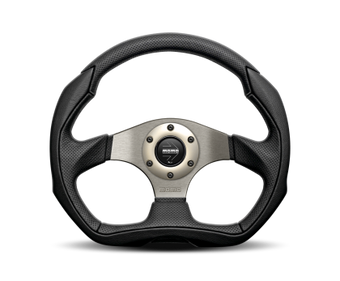compare product Momo Eagle Steering Wheel 350 mm - Black Leather/Anthracite Spokes