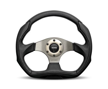 Momo Eagle Steering Wheel 350 mm - Black Leather/Anthracite Spokes
