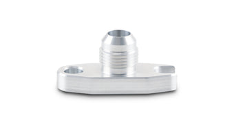 compare product Vibrant 2.00in Bolt Hole -10AN Male Flare Aluminum Oil Drain Flange w/Crowfoot