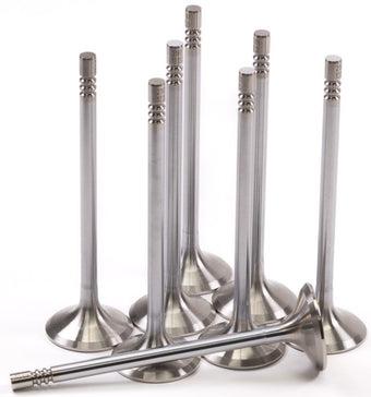 compare product GSC P-D Ford Mustang 5.0L Coyote Gen 3 32mm Head (STD) Chrome Polished Exhaust Valve - Set of 8
