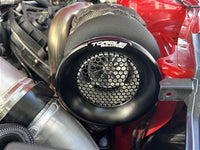 Torque Solution Billet Turbo Velocity Stack Shield For 4in Inlet - Black