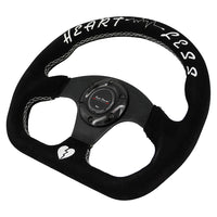 Heartbreak Lightweight Flat Racing Billet 6-Bolt Steering Wheel Black Alcantara Quadro