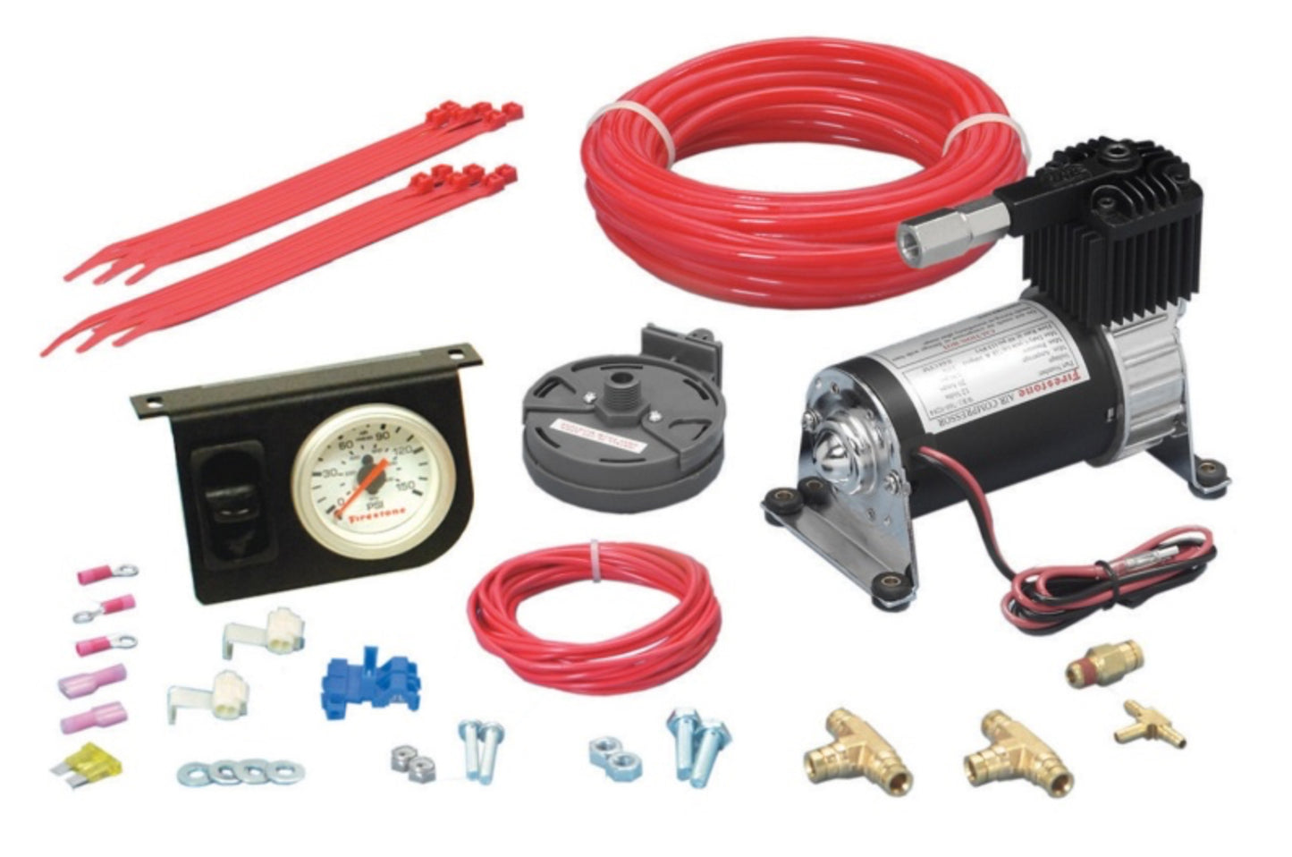 Firestone Level Command II Standard Duty Single Analog Air Compressor System Kit (WR17602158)
