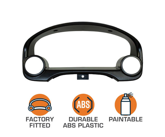 Black Dual Gauge Cluster Bezel Pod for 1996-2000 Honda Civic
