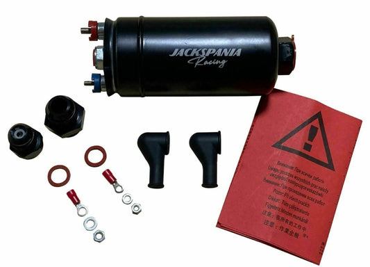 380LPH Fuel Pump External Inline For Bosch 044 AEM Check Valve 10AN 8AN